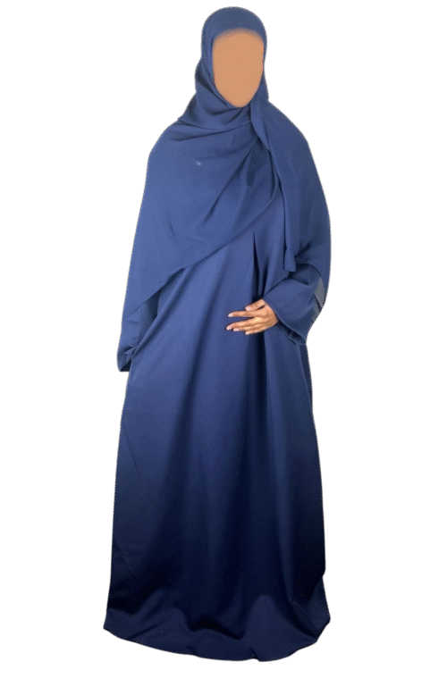Satin Finish Crepe Abaya Wide Sleeve