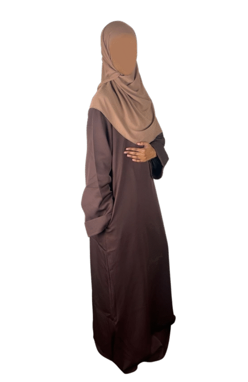 Satin Crepe Abaya Cuffed Sleeve