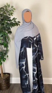 3 Pieces Chiffon open Abayas
