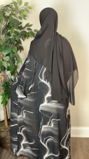 3 Pieces Chiffon open Abayas