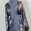 Blue Metallic Satin Abayas