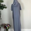Blue Metallic Satin Abayas