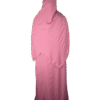 Pink crepe material wide sleeve abaya