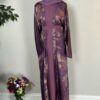 Blue Metallic Satin Abayas