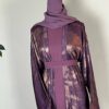 Blue Metallic Satin Abayas