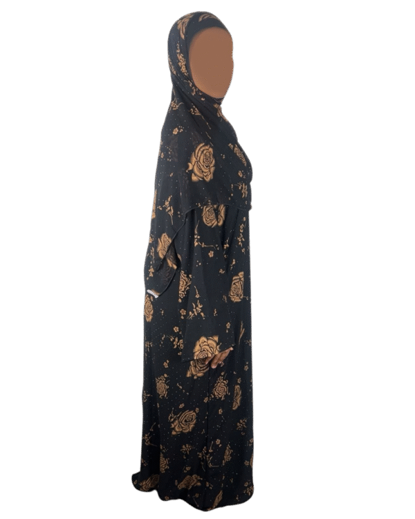 Double-Layered Chiffon Closed Abaya