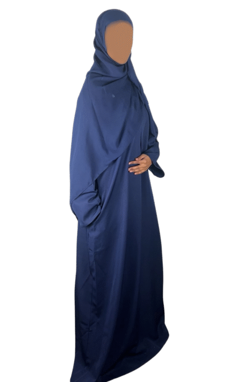 Satin Finish Crepe Abaya Wide Sleeve