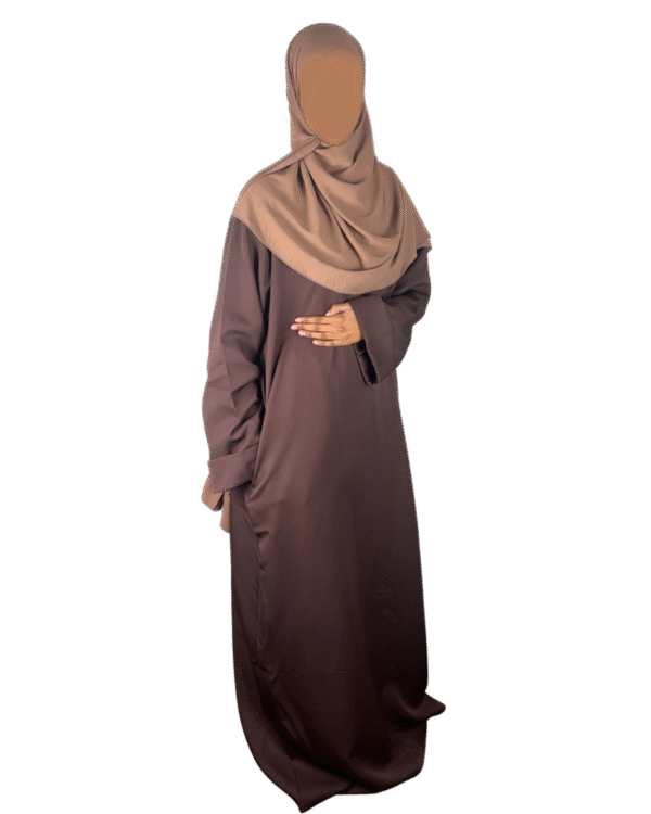 Satin Crepe Abaya Cuffed Sleeve