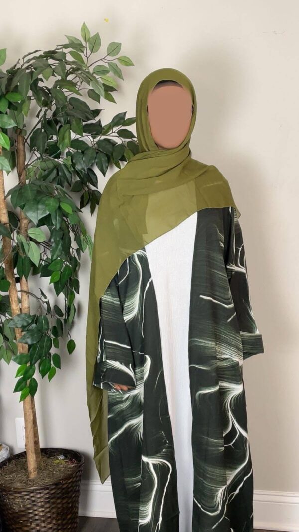 unnamed (54) 3 Pieces Chiffon open Abayas