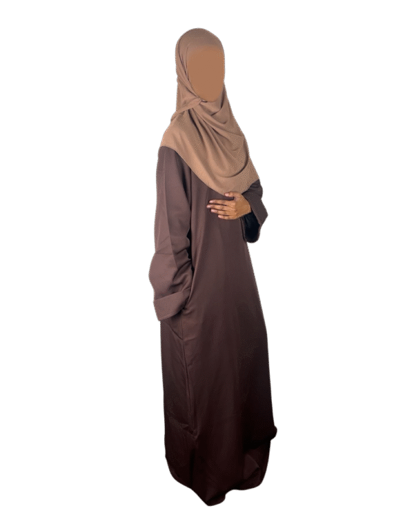 Satin Crepe Abaya Cuffed Sleeve