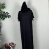 Brown  Metallic Satin Abayas